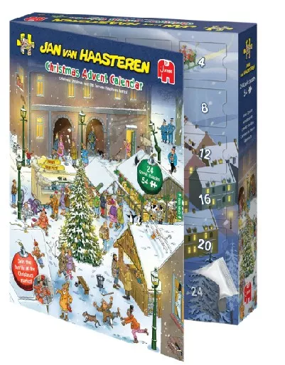 Jan van Haasteren Adventskalender 2026 – 24 x 54 stukjes